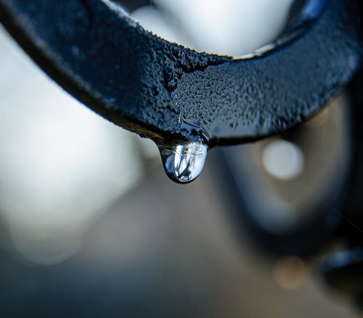 Water drops on sport headphones