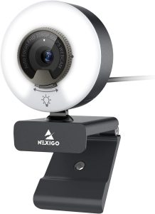 NexiGo N960E webcam with built-in ring light for streaming
