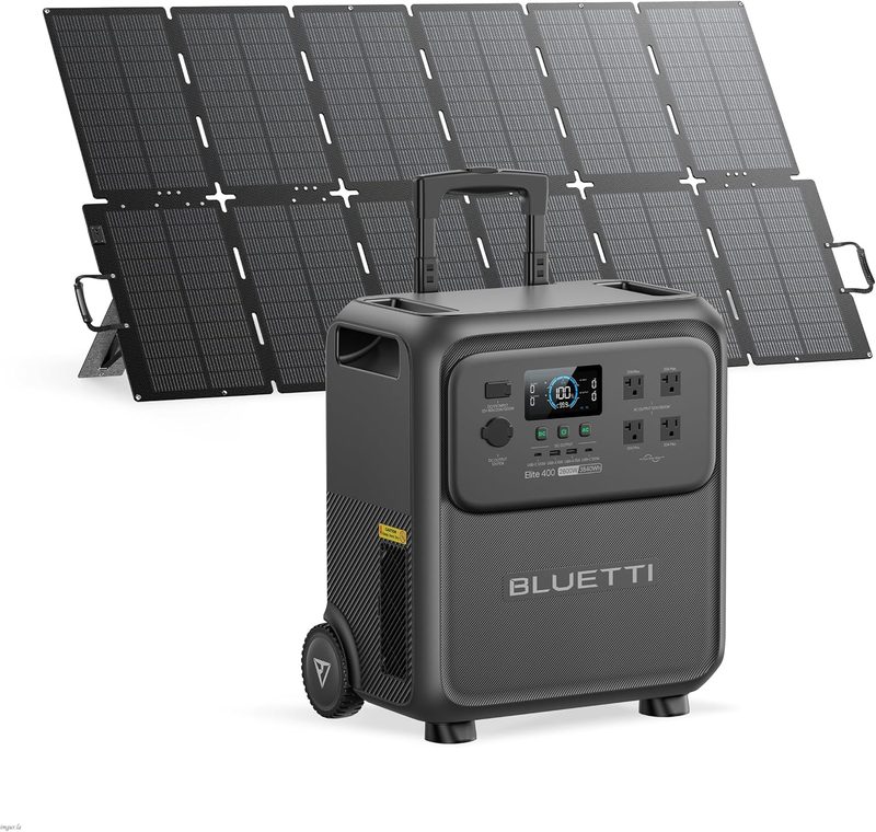 Bluetti Elite 400 solar generator 3840Wh with 500W solar panel