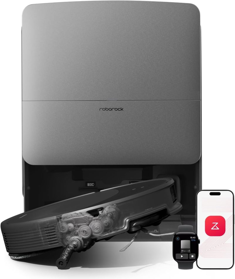 Roborock Saros 20 robot vacuum and mop with self-emptying dock