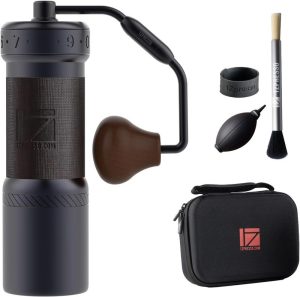 1Zpresso K-Ultra manual coffee grinder in iron gray with case