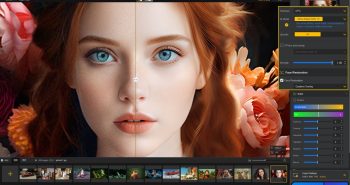 Aiarty Image Enhancer interface upscaling a portrait with More-Detail GAN v3