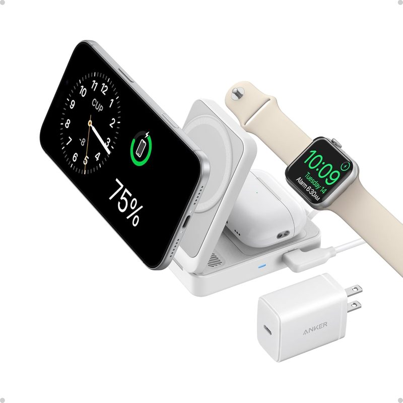 Anker MagGo 3-in-1 foldable Qi2 charging station