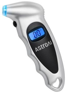 AstroAI digital tire pressure gauge with backlit display