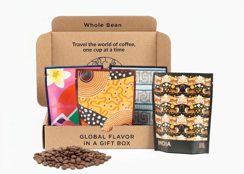 Atlas Coffee Club world coffee sampler gift set with four bags
