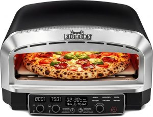 BIG HORN 14 inch 850 degree electric countertop pizza oven