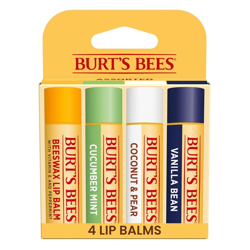 Burt's Bees moisturizing lip balm multipack with four flavors