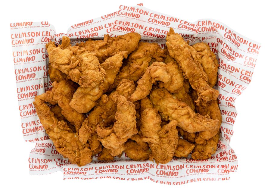 Crimson Coward halal Nashville hot chicken tenders