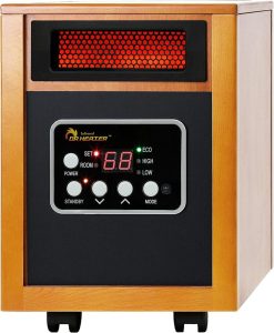 Dr Infrared Heater DR-968 portable infrared space heater in cherry wood