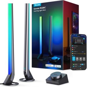 Govee RGBIC gaming light bars beside a monitor
