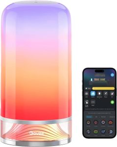 Govee RGBIC smart table lamp 2 glowing in multiple colors
