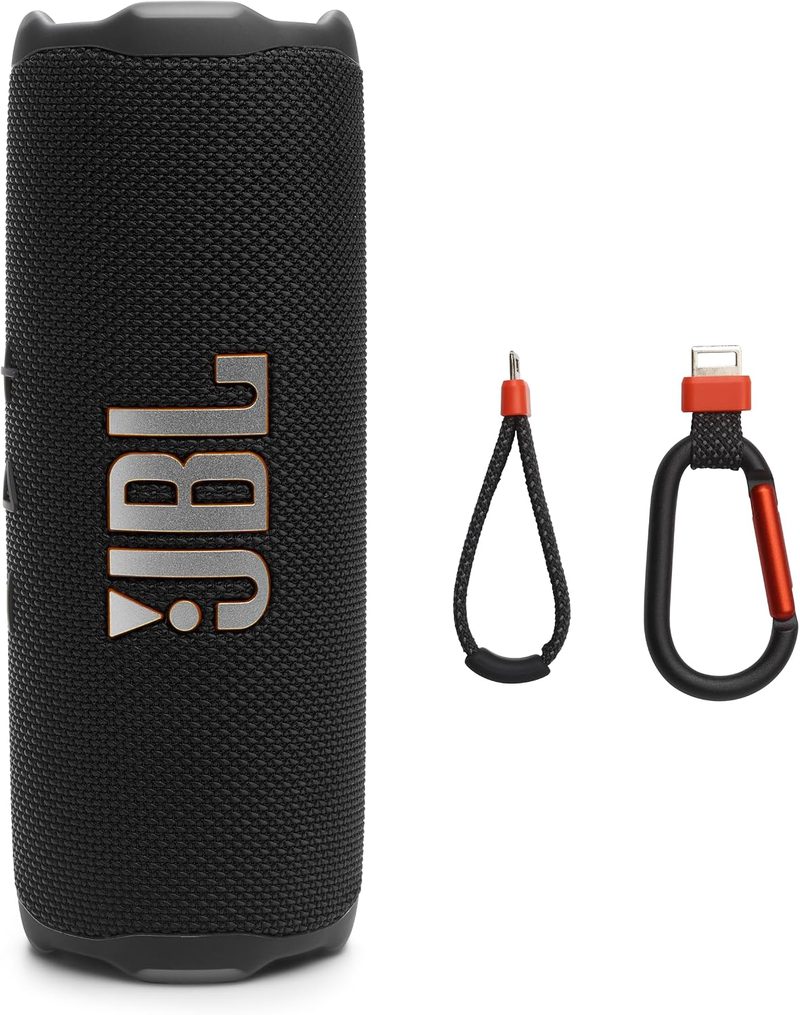 JBL Flip 7 portable waterproof Bluetooth speaker in black