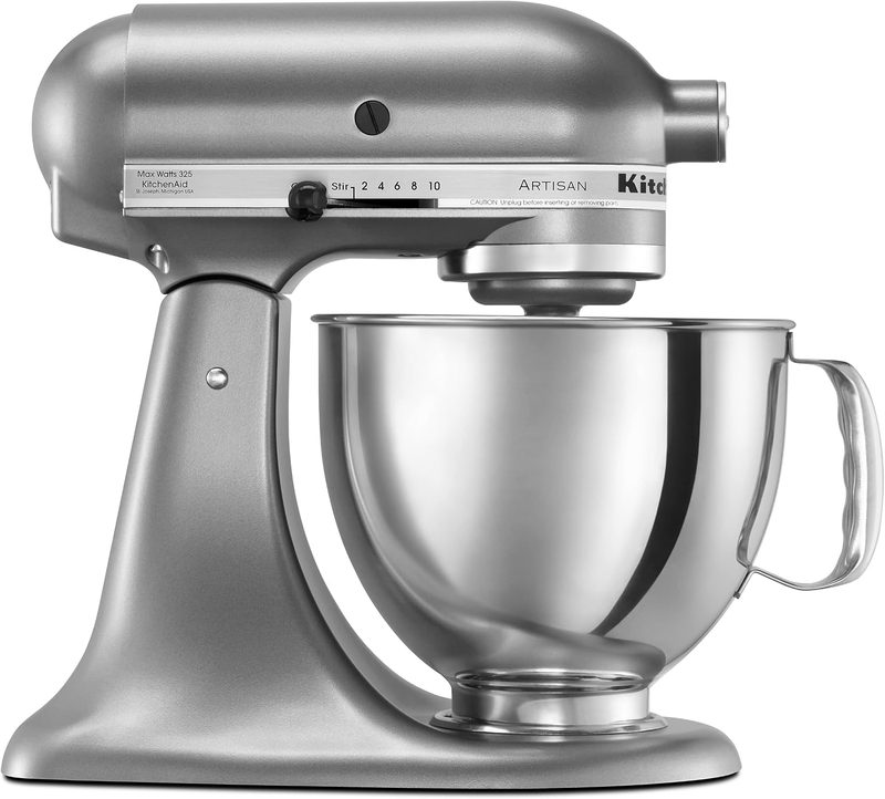 KitchenAid Artisan 5 quart tilt-head stand mixer KSM150PS in Contour Silver