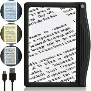 MagniPros 5X rechargeable LED page magnifier for reading