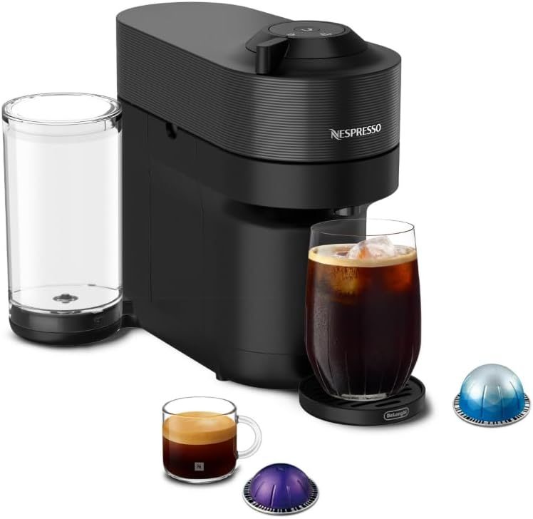 Nespresso Vertuo Pop+ coffee and espresso machine by De'Longhi in black