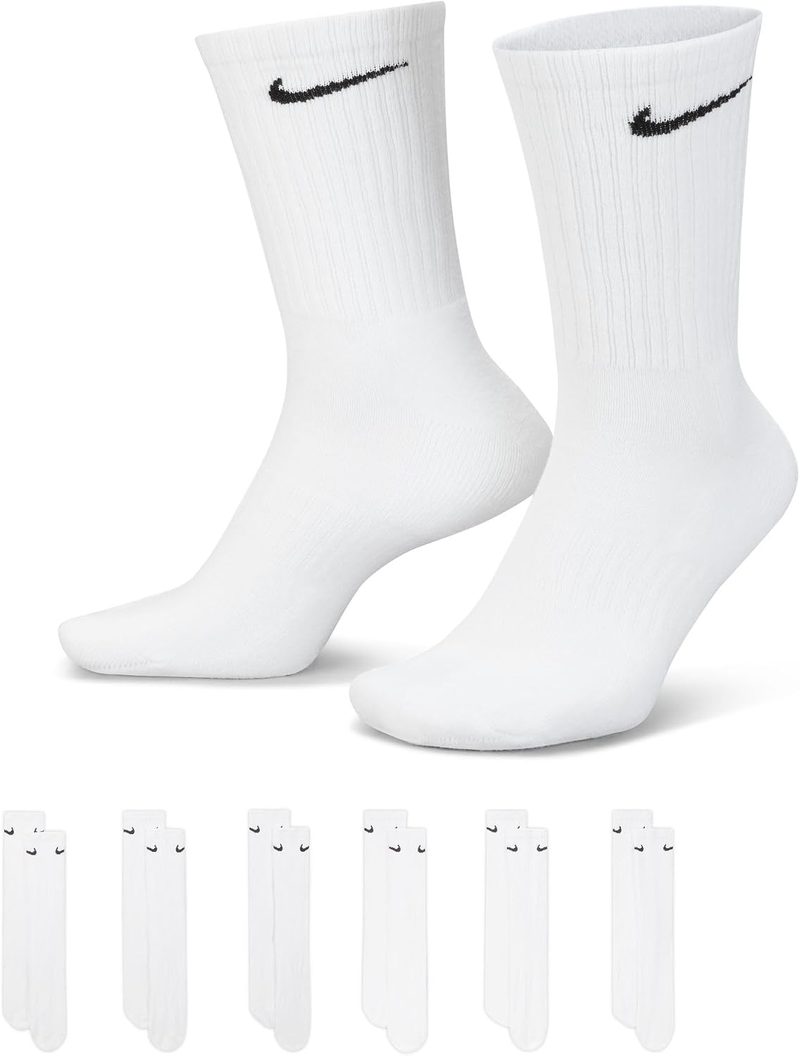 Nike Everyday Cushioned training crew socks six-pack