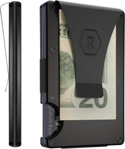 The Ridge minimalist aluminum wallet with money clip