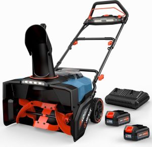 SENIX 40V 21 inch cordless snow blower with steel auger