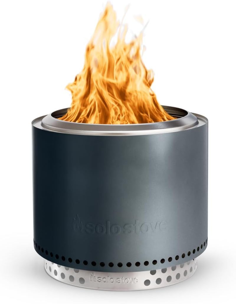 Solo Stove Bonfire 2.0 smokeless fire pit with stand in gunmetal
