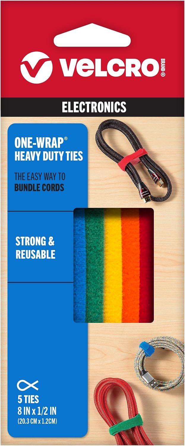 VELCRO Brand ONE-WRAP reusable cable ties in assorted colors